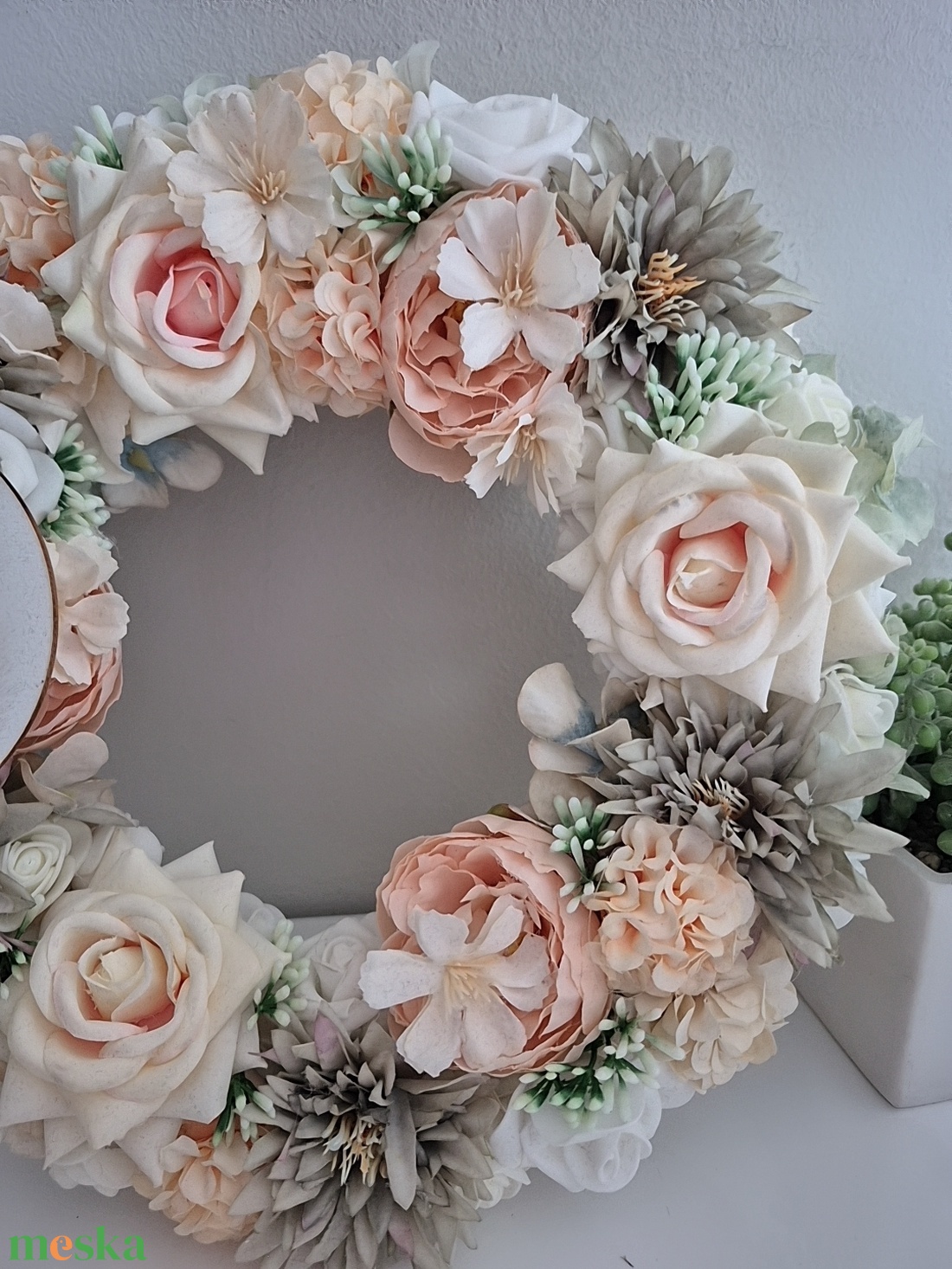 Virágos ajtódísz  - otthon & életmód - dekoráció - ajtó- és ablak dekoráció - ajtódísz & kopogtató - Meska.hu