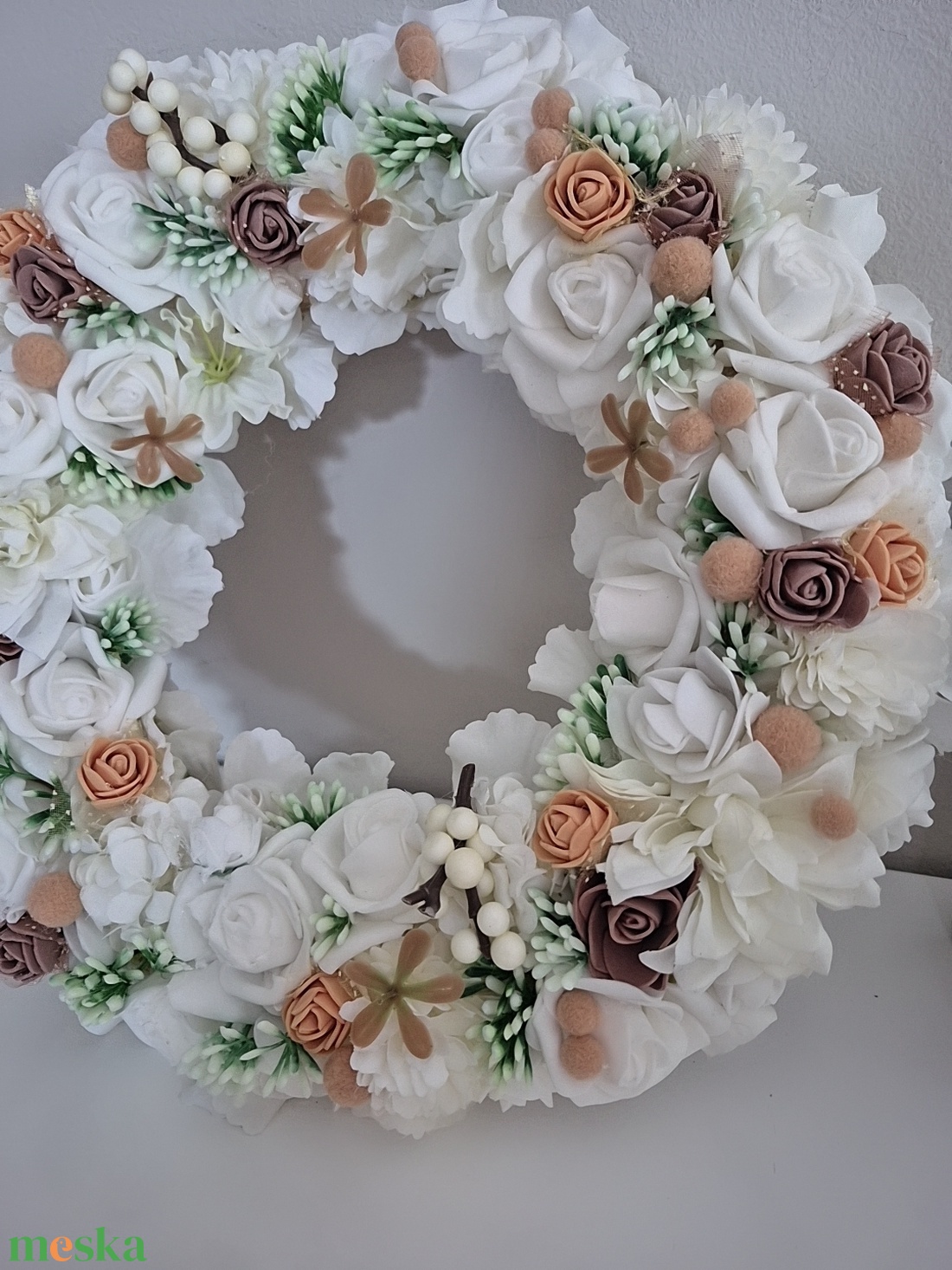 Virágos kopogtató  - otthon & életmód - dekoráció - ajtó- és ablak dekoráció - ajtódísz & kopogtató - Meska.hu