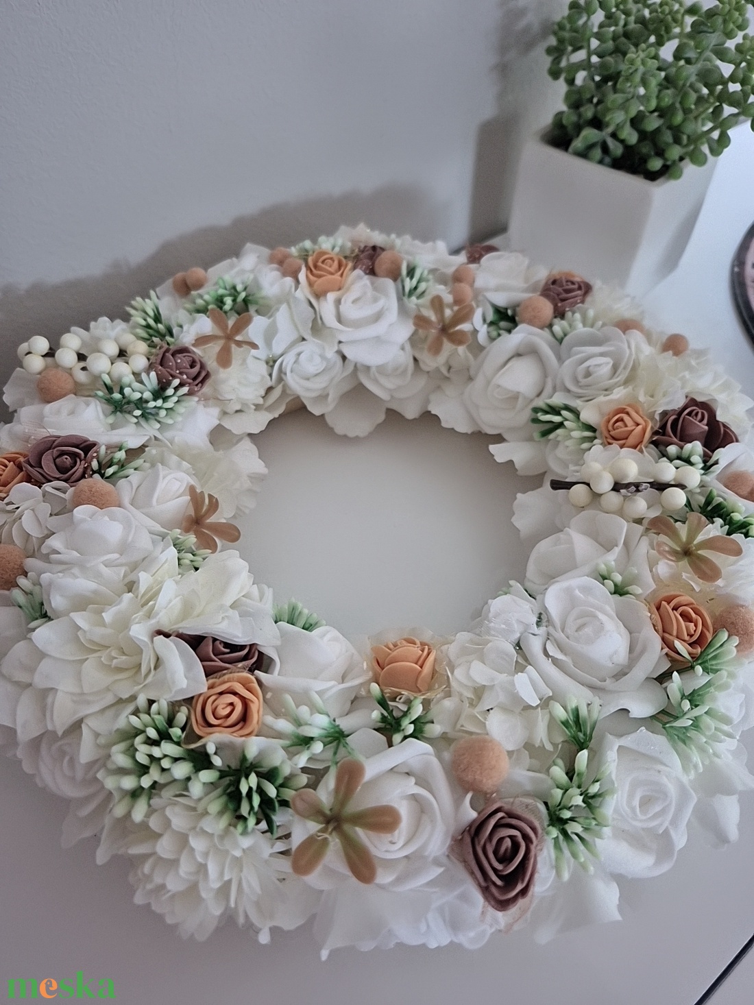 Virágos kopogtató  - otthon & életmód - dekoráció - ajtó- és ablak dekoráció - ajtódísz & kopogtató - Meska.hu