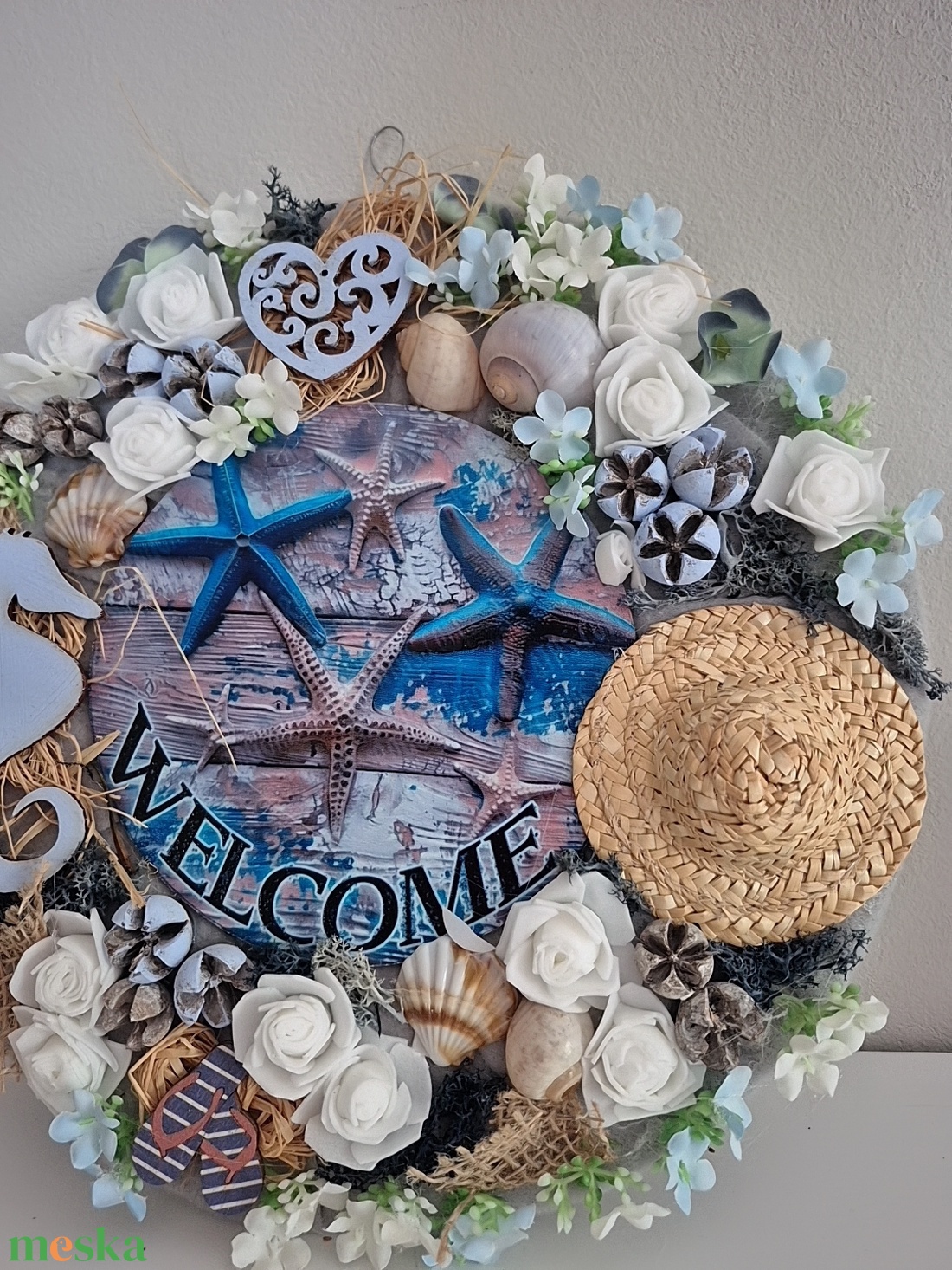 Nyári kopogtató  - otthon & életmód - dekoráció - ajtó- és ablak dekoráció - ajtódísz & kopogtató - Meska.hu