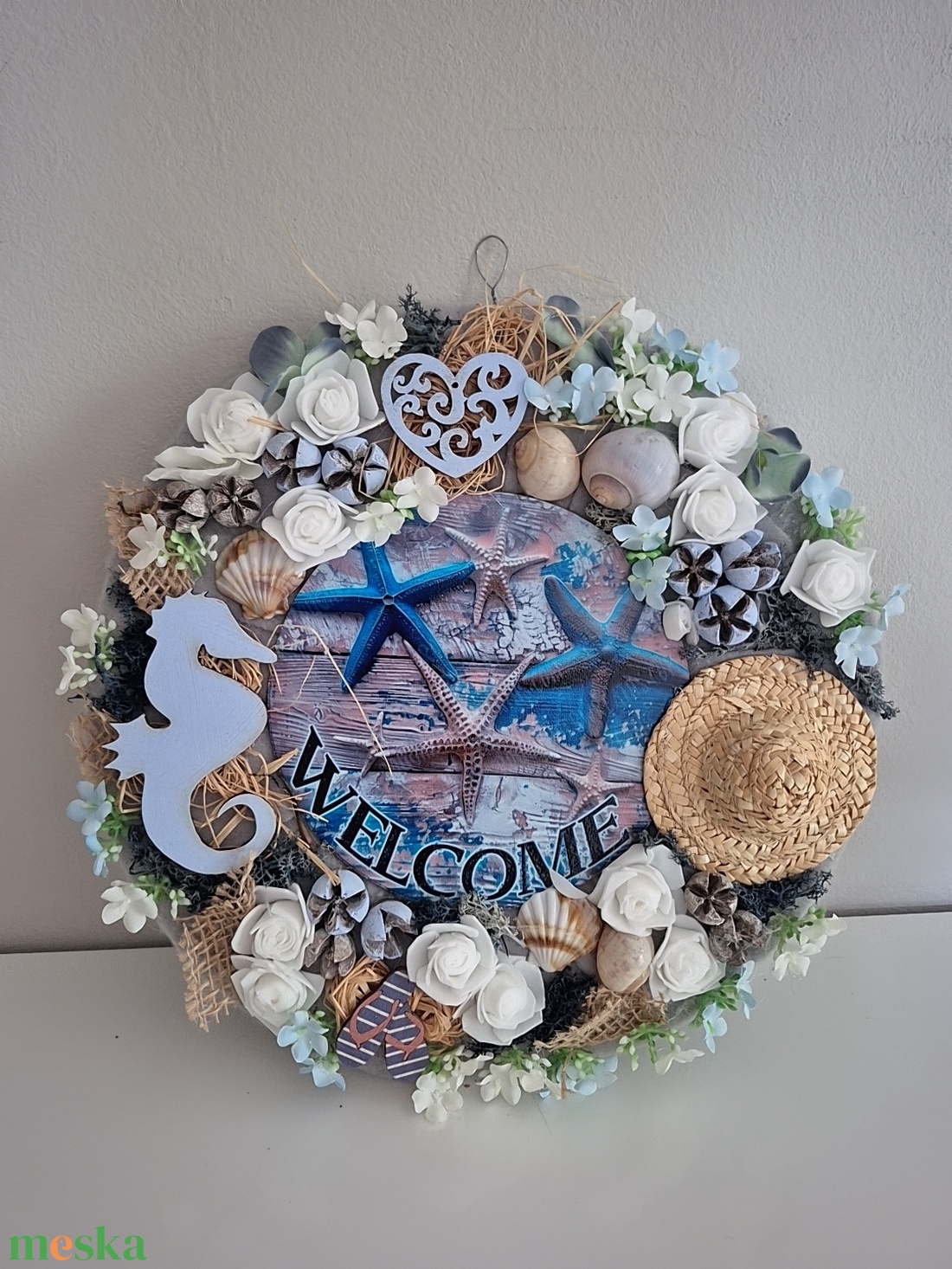 Nyári kopogtató  - otthon & életmód - dekoráció - ajtó- és ablak dekoráció - ajtódísz & kopogtató - Meska.hu