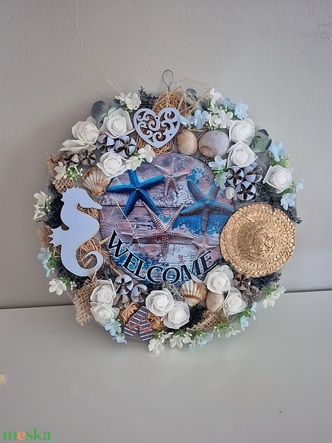 Nyári kopogtató  - otthon & életmód - dekoráció - ajtó- és ablak dekoráció - ajtódísz & kopogtató - Meska.hu