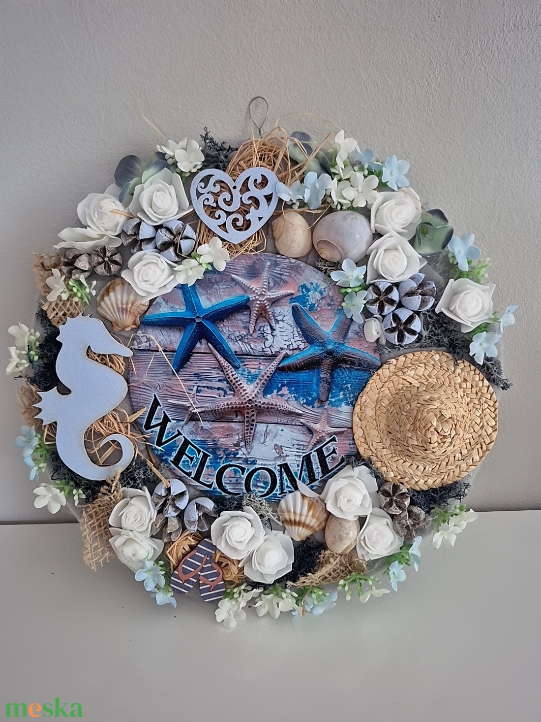 Nyári kopogtató  - otthon & életmód - dekoráció - ajtó- és ablak dekoráció - ajtódísz & kopogtató - Meska.hu