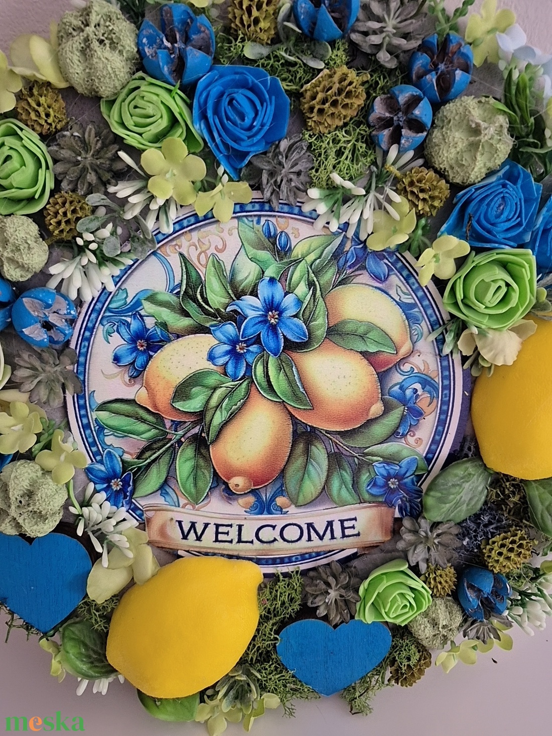 Nyári kopogtató  - otthon & életmód - dekoráció - ajtó- és ablak dekoráció - ajtódísz & kopogtató - Meska.hu