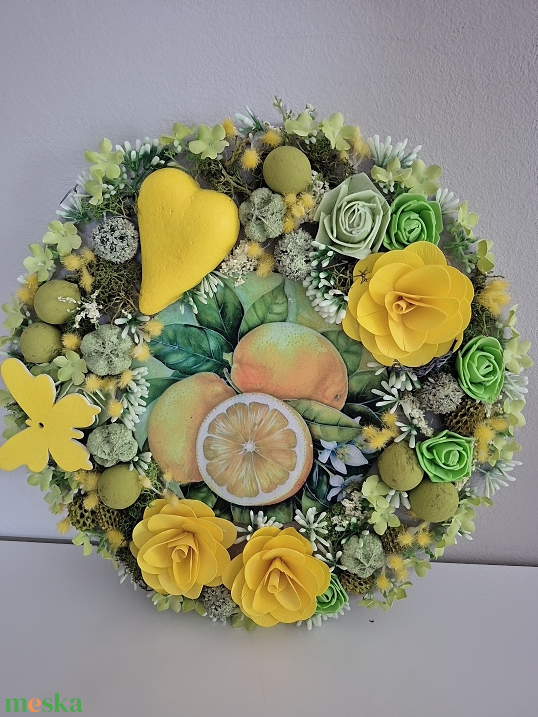 Citromos ajtódísz  - otthon & életmód - dekoráció - ajtó- és ablak dekoráció - ajtódísz & kopogtató - Meska.hu