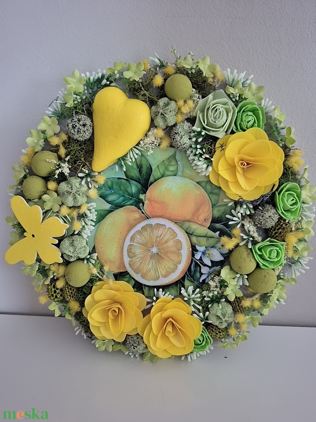 Citromos ajtódísz  - otthon & életmód - dekoráció - ajtó- és ablak dekoráció - ajtódísz & kopogtató - Meska.hu