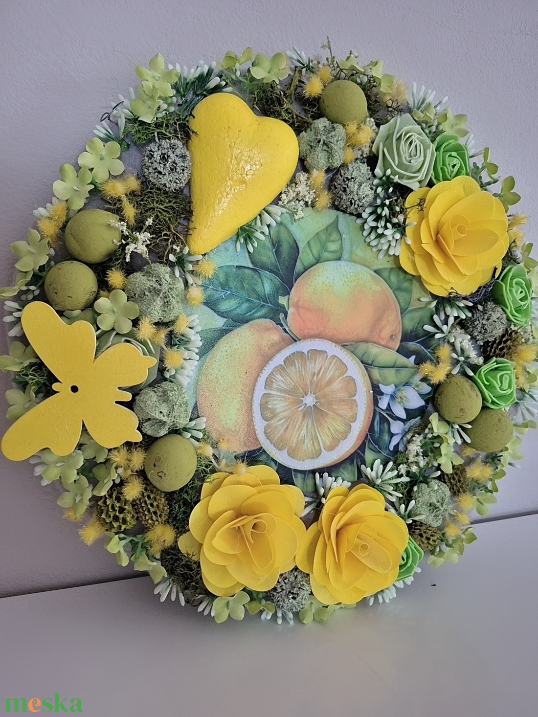 Citromos ajtódísz  - otthon & életmód - dekoráció - ajtó- és ablak dekoráció - ajtódísz & kopogtató - Meska.hu