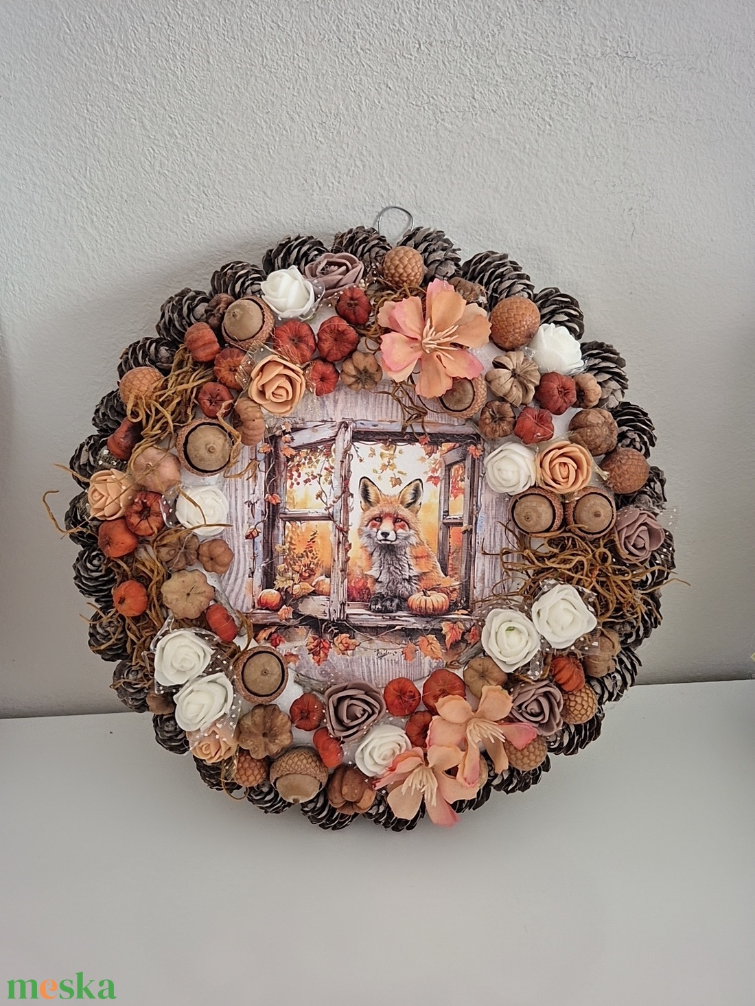 Rókás kopogtató  - otthon & életmód - dekoráció - ajtó- és ablak dekoráció - ajtódísz & kopogtató - Meska.hu