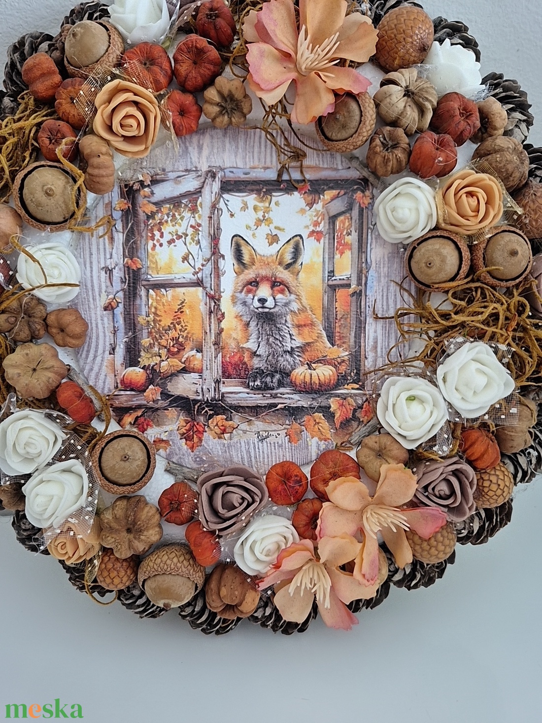 Rókás kopogtató  - otthon & életmód - dekoráció - ajtó- és ablak dekoráció - ajtódísz & kopogtató - Meska.hu