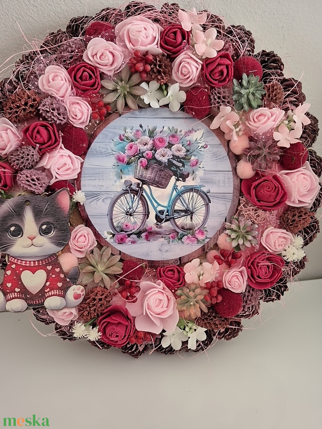 Cicás kopogtató  - otthon & életmód - dekoráció - ajtó- és ablak dekoráció - ajtódísz & kopogtató - Meska.hu