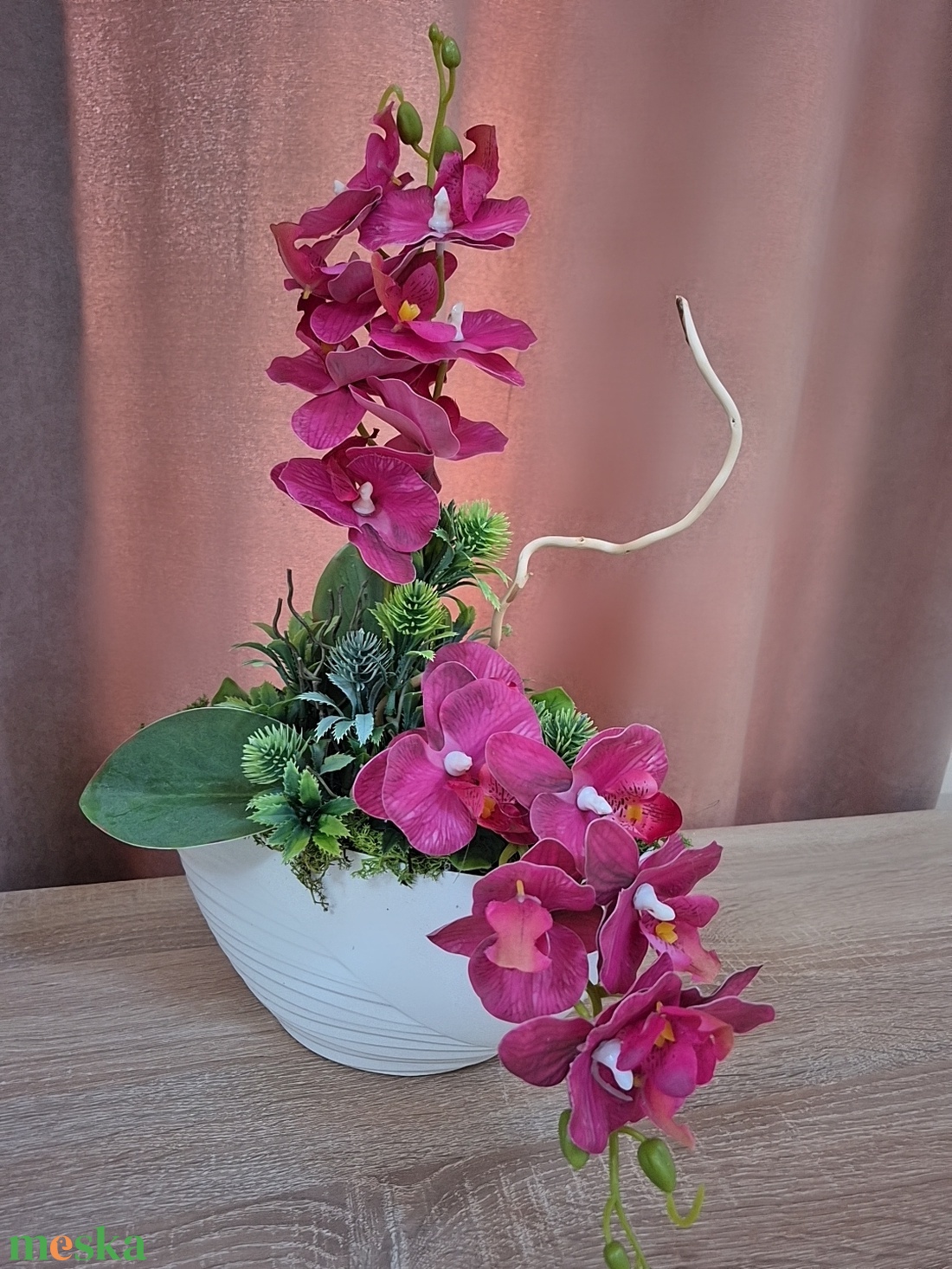 Orchidea kaspóban  - otthon & életmód - dekoráció - asztal és polc dekoráció - asztaldísz - Meska.hu