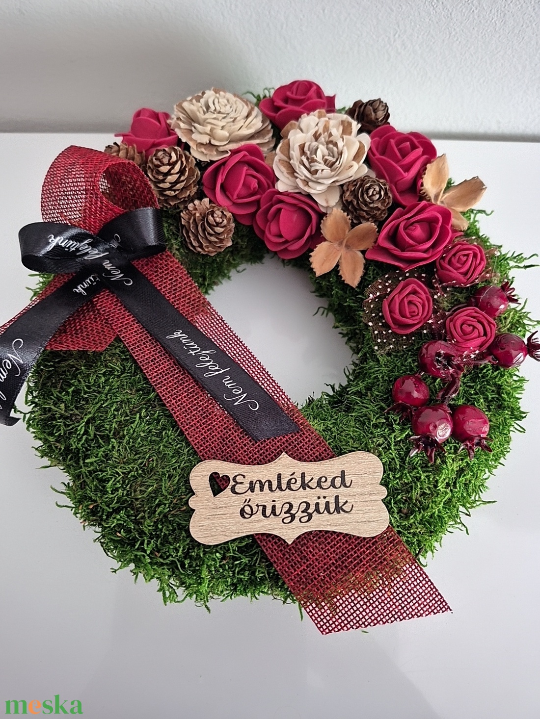 Kegyeleti koszorú  - otthon & életmód - vallás - temetkezési tárgy - sírkoszorú, kegyeleti koszorú - Meska.hu