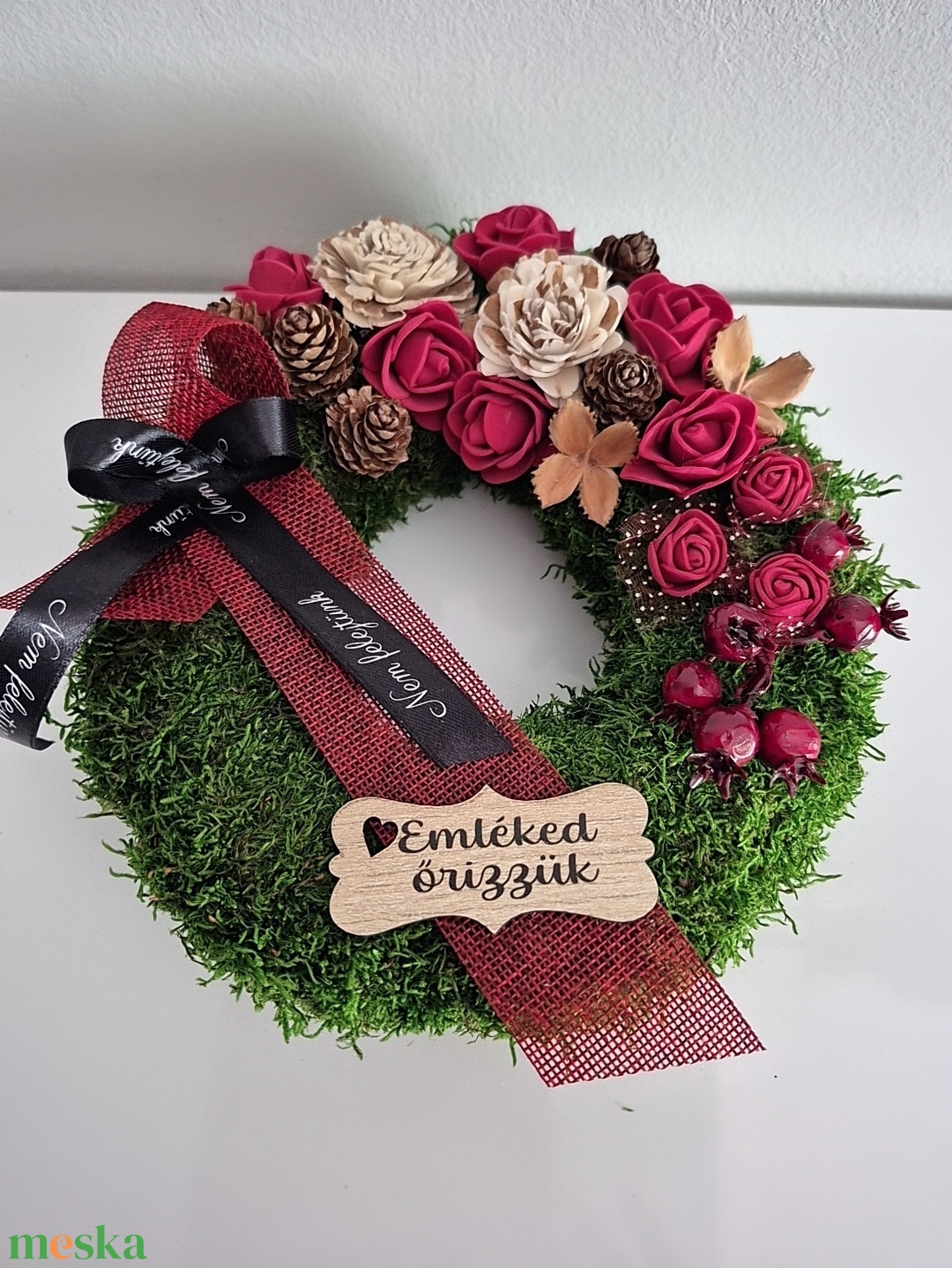 Kegyeleti koszorú  - otthon & életmód - vallás - temetkezési tárgy - sírkoszorú, kegyeleti koszorú - Meska.hu