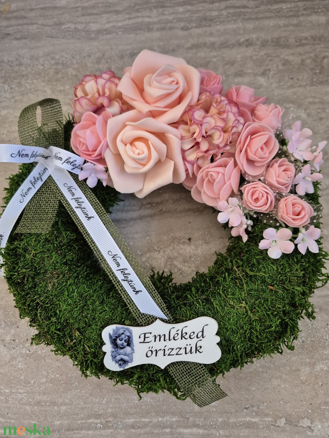 Kegyeleti koszorú  - otthon & életmód - vallás - temetkezési tárgy - sírkoszorú, kegyeleti koszorú - Meska.hu