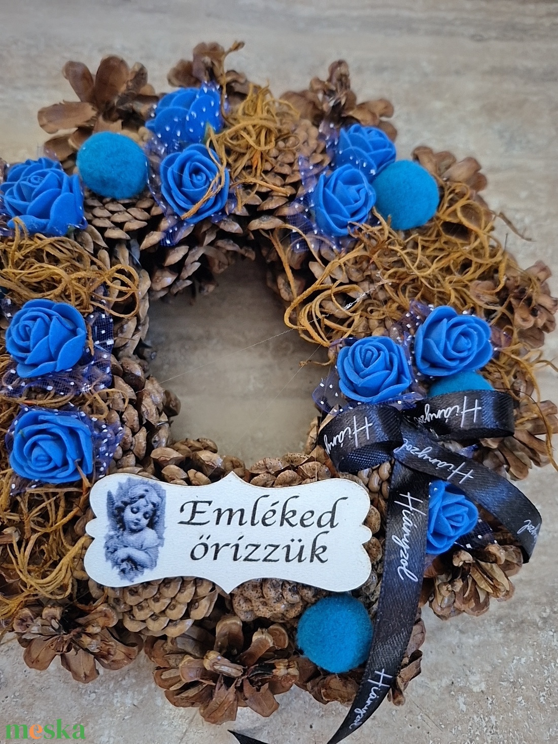 Kegyeleti koszorú  - otthon & életmód - vallás - temetkezési tárgy - sírkoszorú, kegyeleti koszorú - Meska.hu
