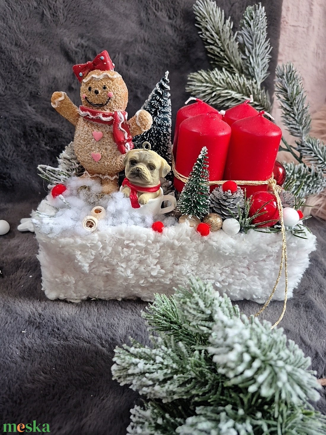 Adventi asztaldísz  - karácsony - adventi díszek - adventi asztaldísz - Meska.hu