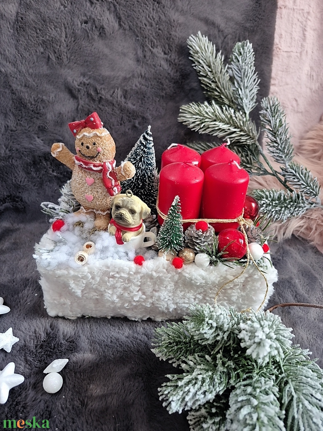 Adventi asztaldísz  - karácsony - adventi díszek - adventi asztaldísz - Meska.hu
