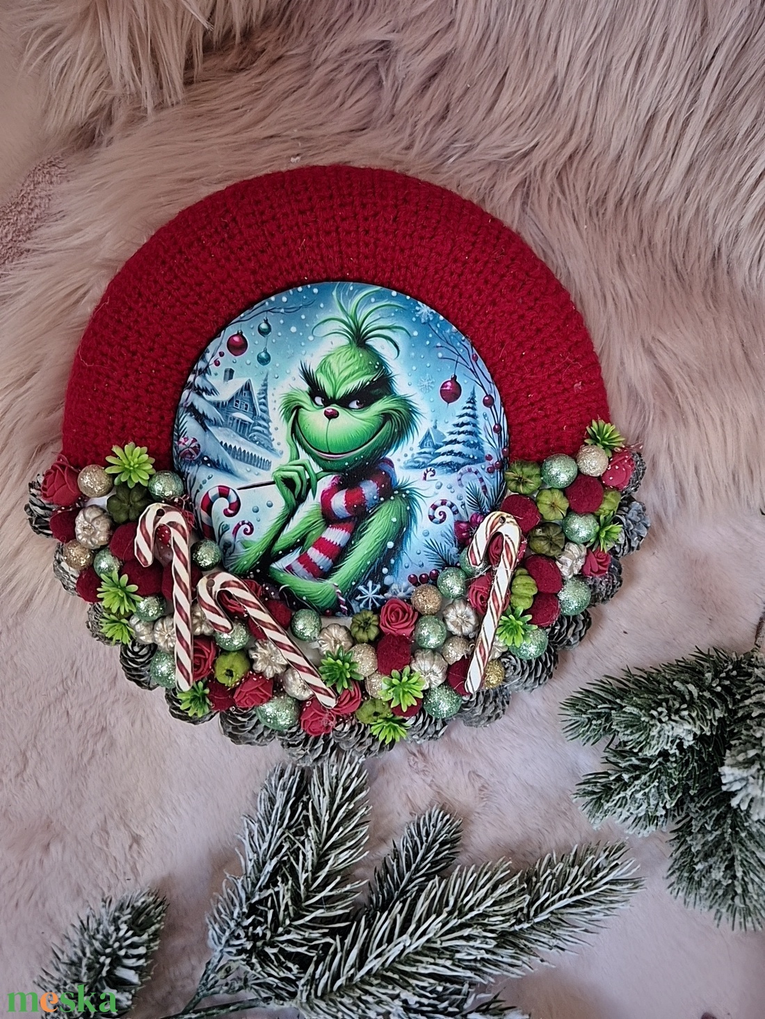 Karácsonyi ajtódísz  - karácsony - adventi díszek - adventi ajtódísz - Meska.hu