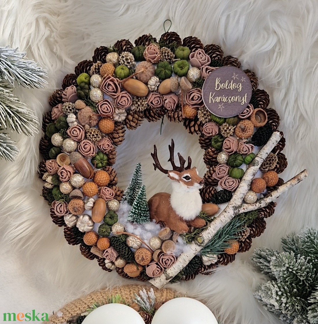 Adventi kopogtató  - karácsony - adventi díszek - adventi ajtódísz - Meska.hu
