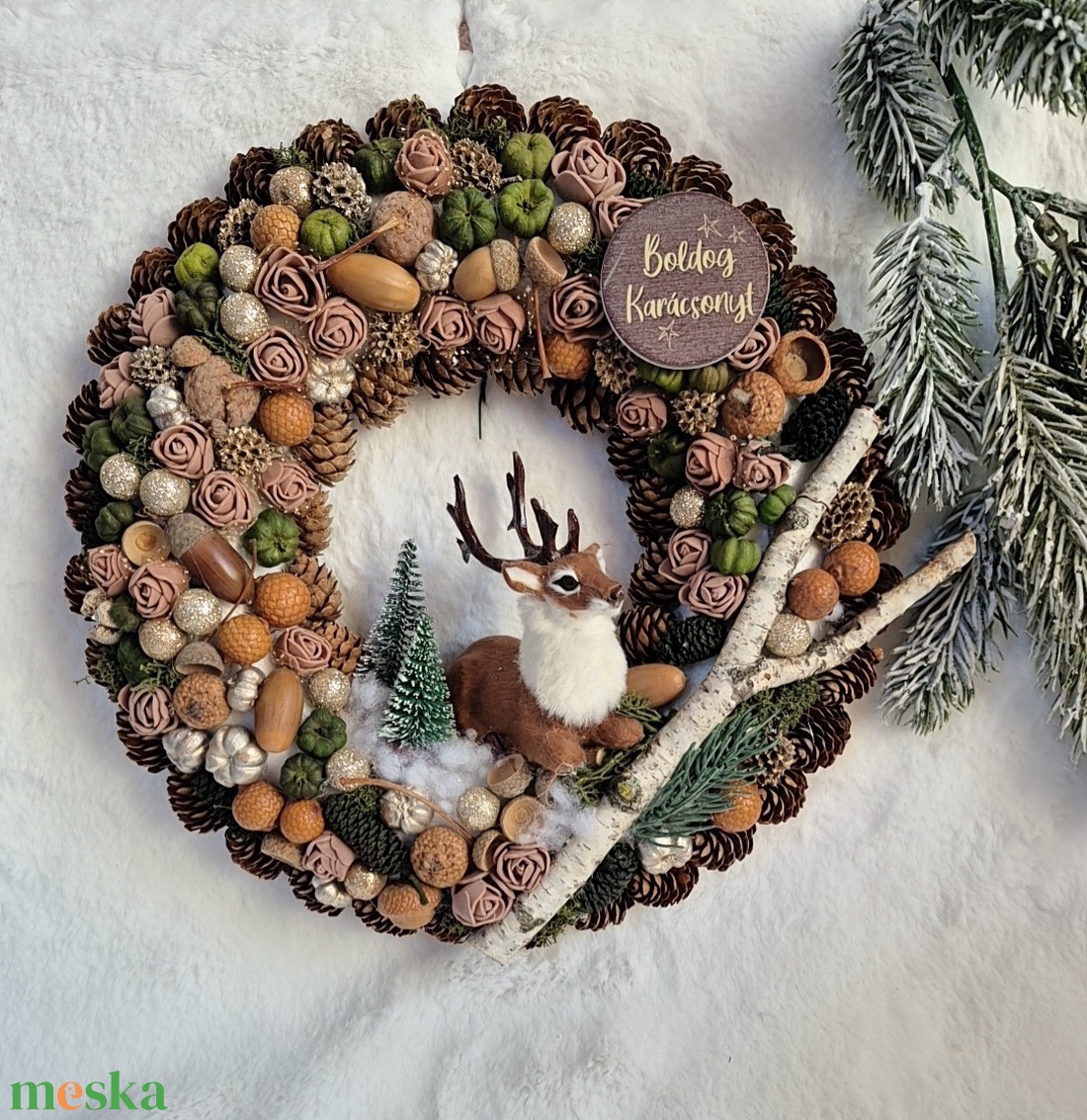 Adventi kopogtató  - karácsony - adventi díszek - adventi ajtódísz - Meska.hu