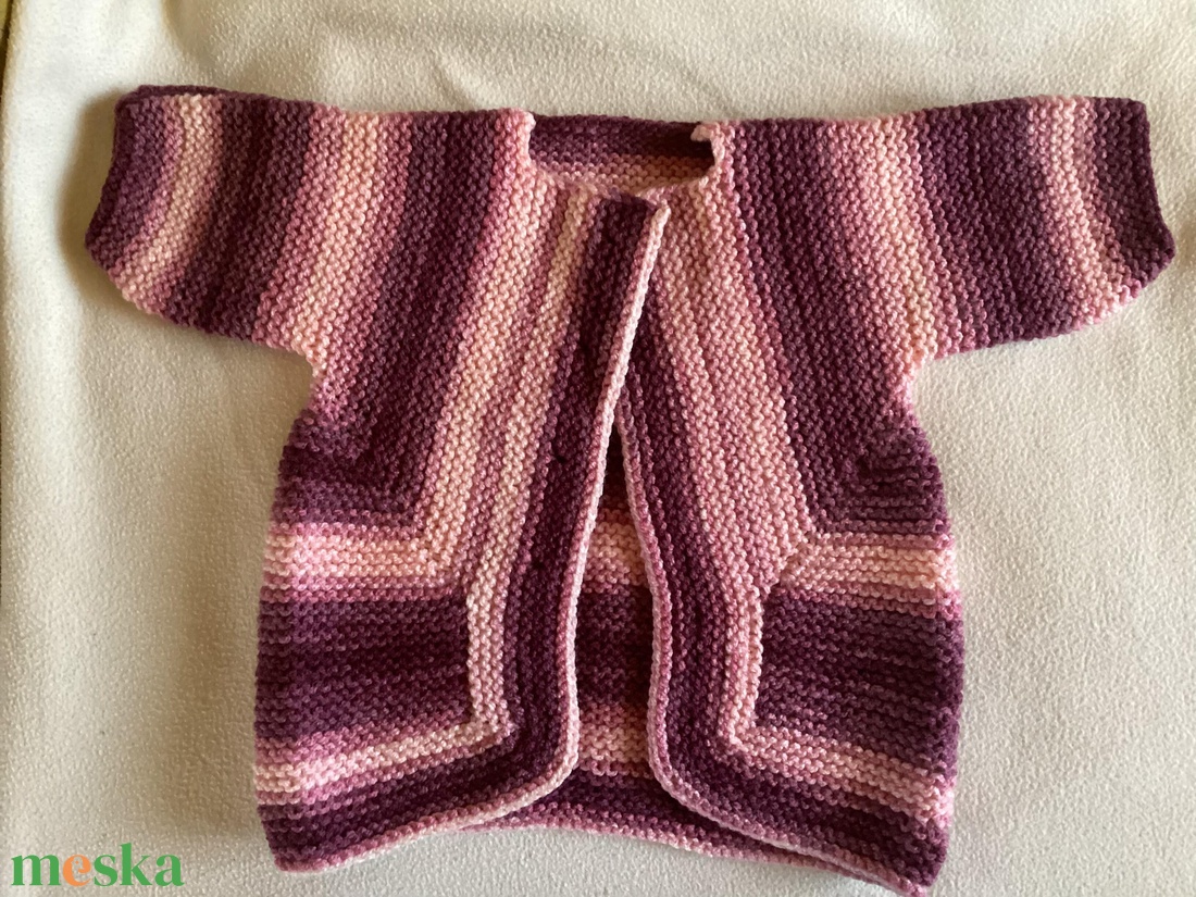 Kötött baba kardigán.  - baba - mama - babaruházat - baba pulóver - Meska.hu