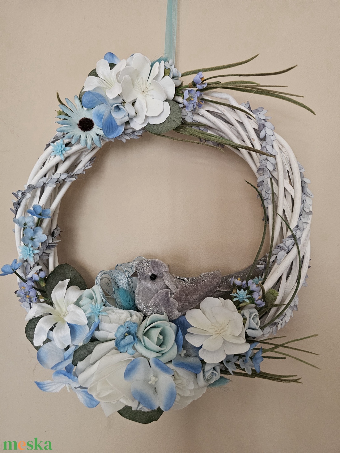 Tavaszi ajtódísz madaras - otthon & életmód - dekoráció - ajtó- és ablak dekoráció - ajtódísz & kopogtató - Meska.hu