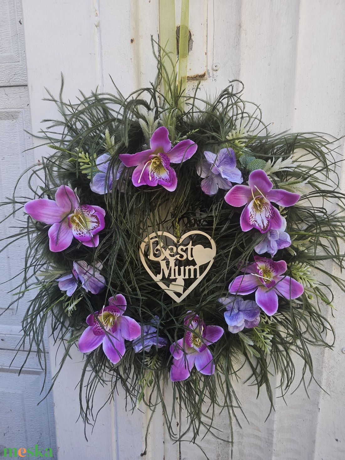 Anyák napi ajtódísz tollas - otthon & életmód - dekoráció - ajtó- és ablak dekoráció - ajtódísz & kopogtató - Meska.hu