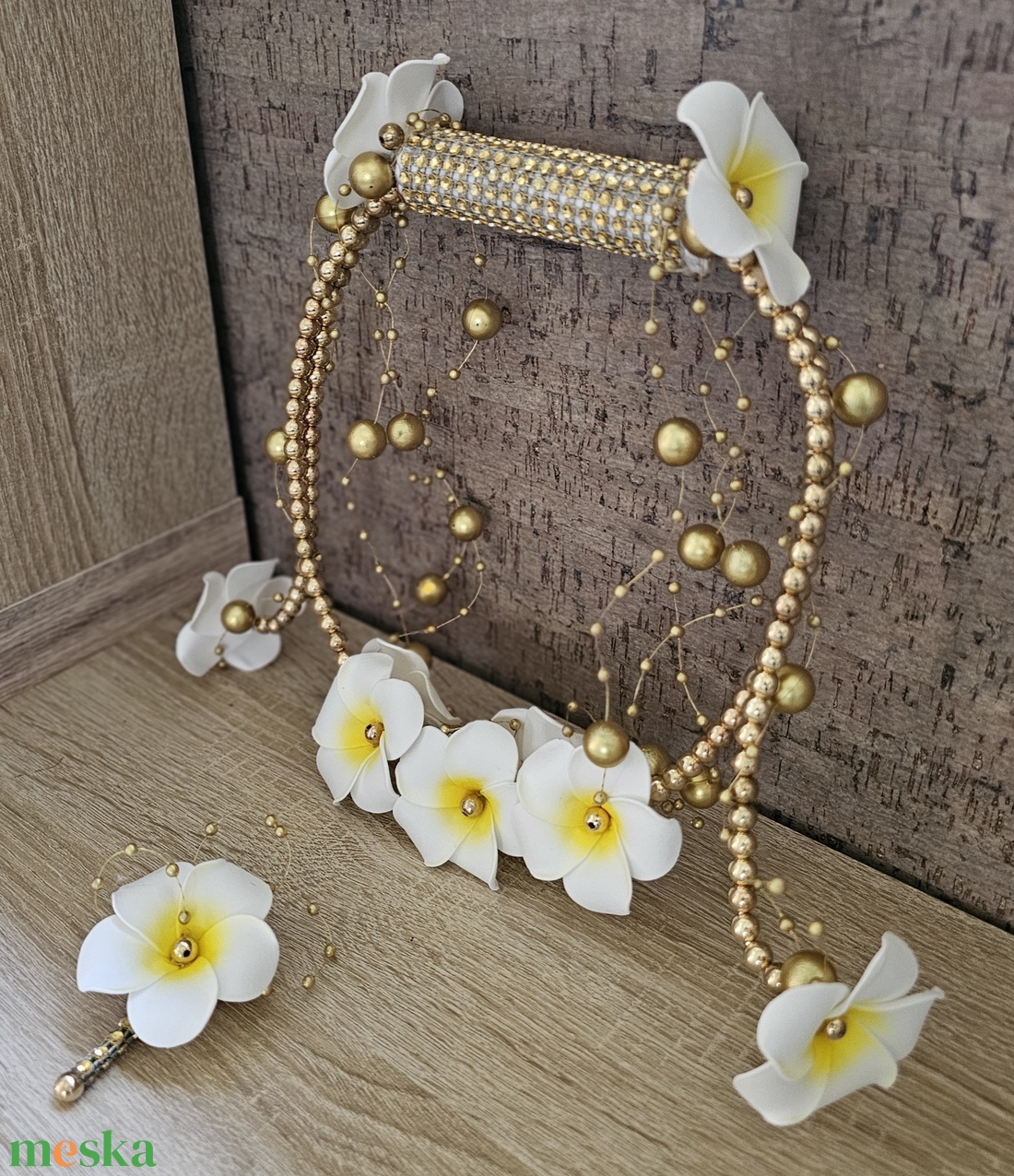 Menyasszonyi csokor Hawaii rózsa  - esküvő - menyasszonyi- és dobócsokor - Meska.hu