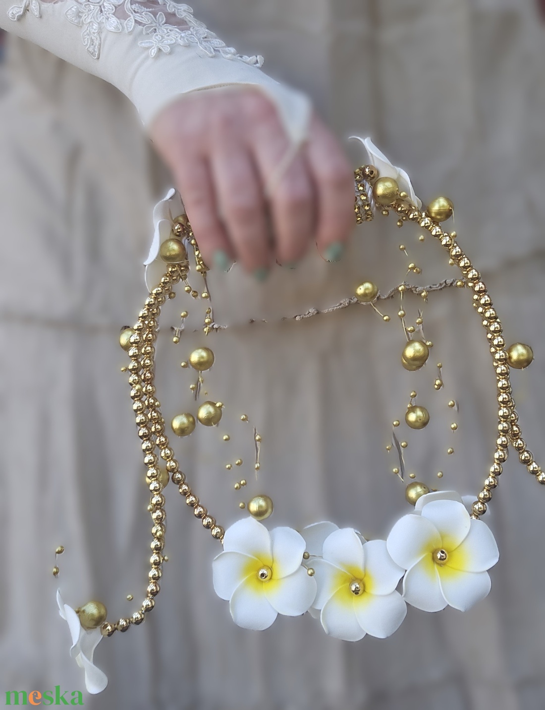 Menyasszonyi csokor Hawaii rózsa  - esküvő - menyasszonyi- és dobócsokor - Meska.hu