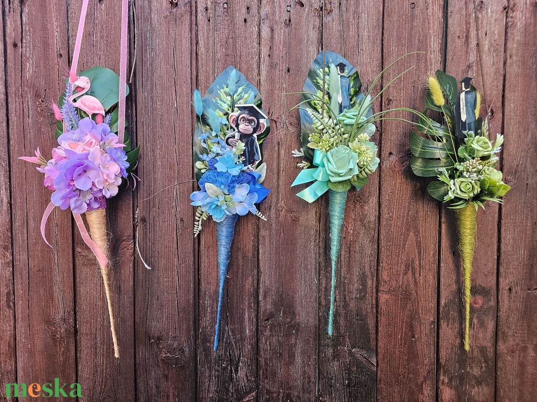 Ballagási csokor vállra akasztható fiú lány  - otthon & életmód - virágdekoráció - virágok - virágcsokor - Meska.hu