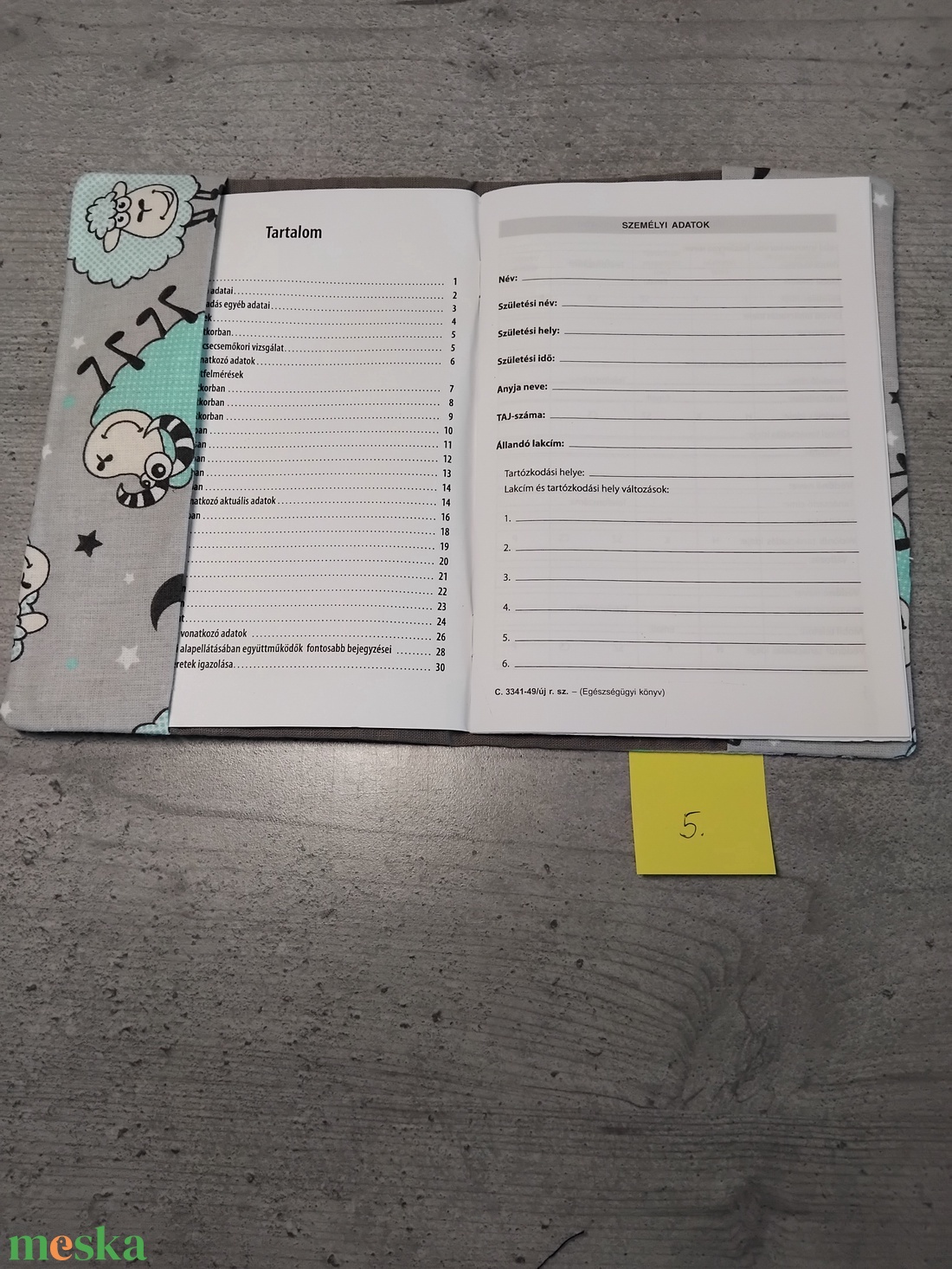 Egészségügyi kiskönyv borító - baba - mama - babaemlékek - egészségügyi kiskönyv borító - Meska.hu