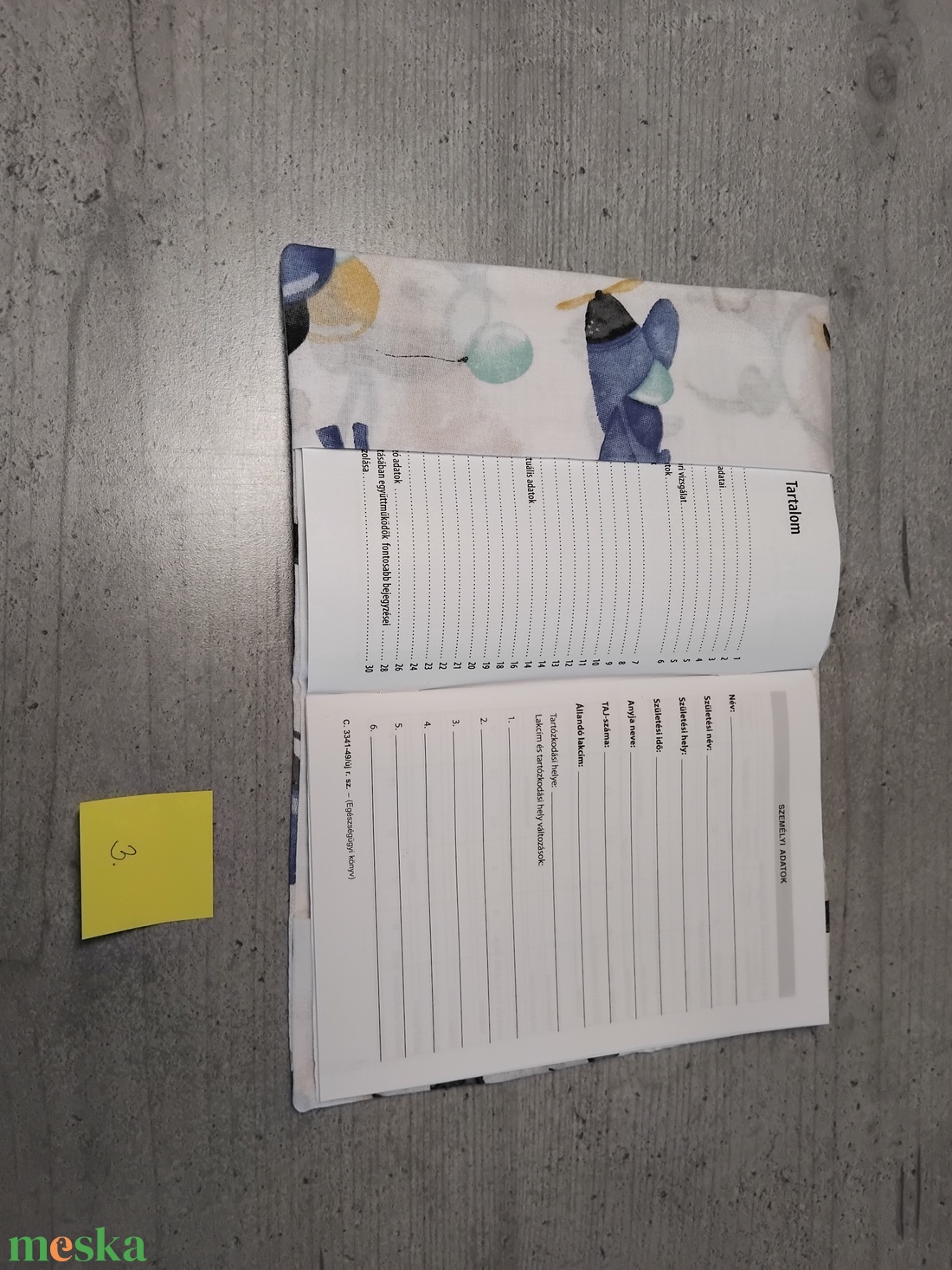 Egészségügyi kiskönyvborító - baba - mama - babaemlékek - egészségügyi kiskönyv borító - Meska.hu