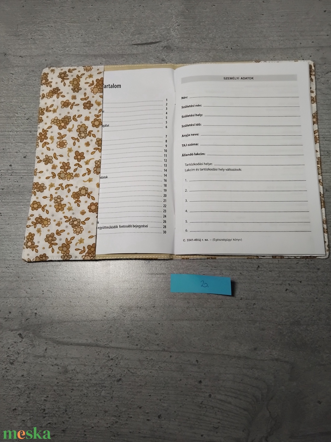 Egészségügyi kiskönyv borító - baba - mama - babaemlékek - egészségügyi kiskönyv borító - Meska.hu