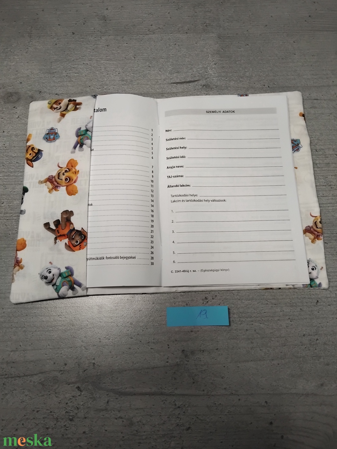 Egészségügyi kiskönyv borító - baba - mama - babaemlékek - egészségügyi kiskönyv borító - Meska.hu