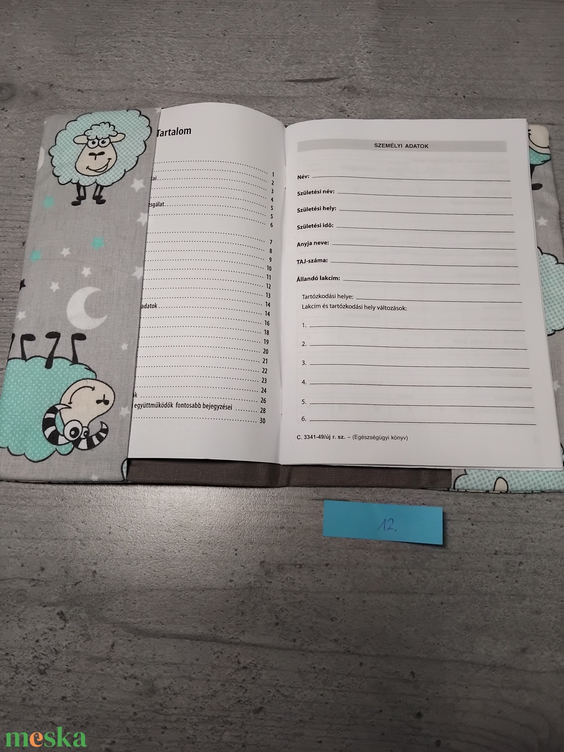 Egészségügyi kiskönyv borító - baba - mama - babaemlékek - egészségügyi kiskönyv borító - Meska.hu