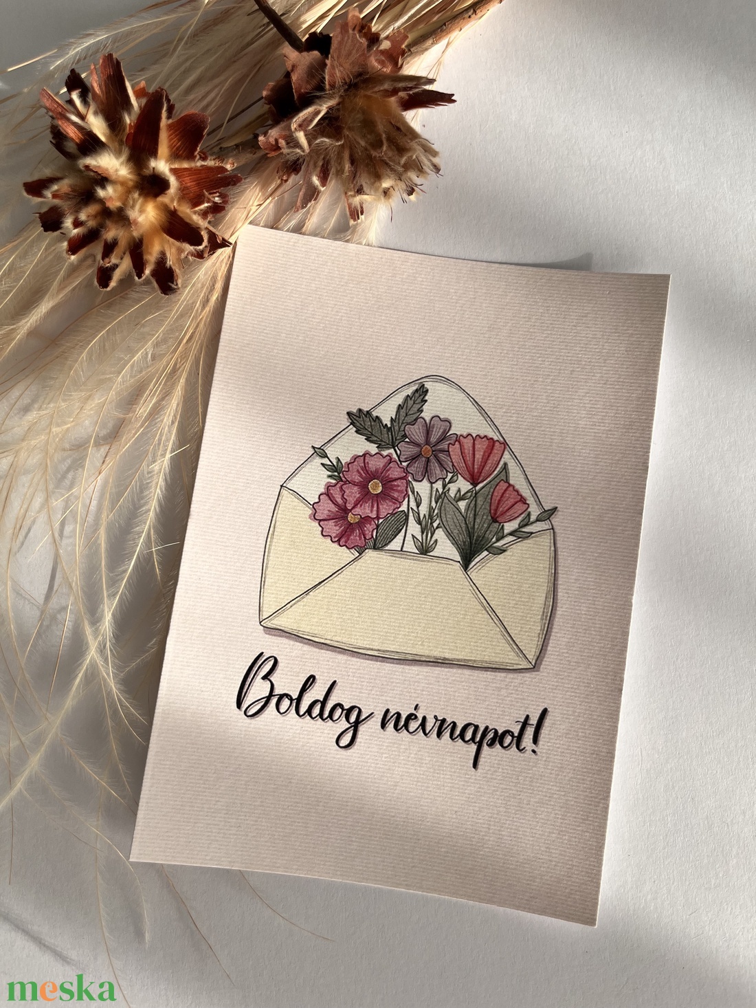 Boldog névnapot! - képeslap  - otthon & életmód - papír, írószer - ajándékozás kellékei - képeslap, üdvözlőlap - Meska.hu