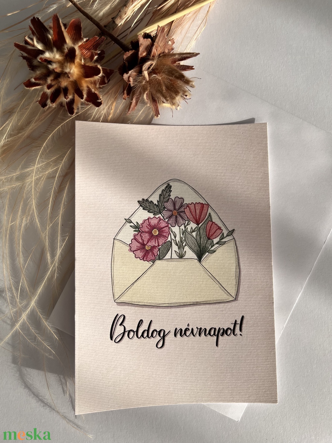 Boldog névnapot! - képeslap  - otthon & életmód - papír, írószer - ajándékozás kellékei - képeslap, üdvözlőlap - Meska.hu