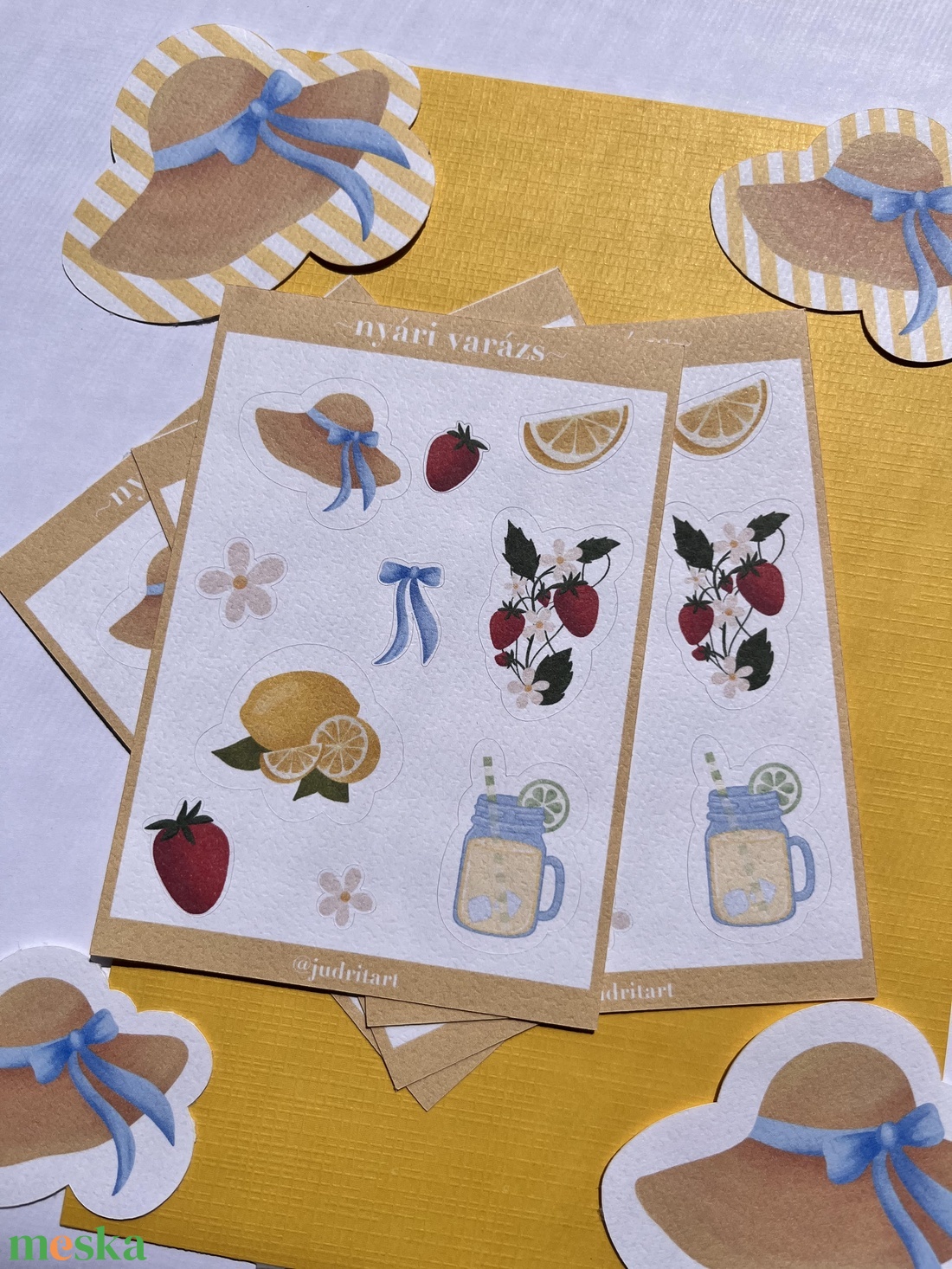 Nyári varázs - papír matricaív - otthon & életmód - papír, írószer - matrica, matrica csomag - Meska.hu