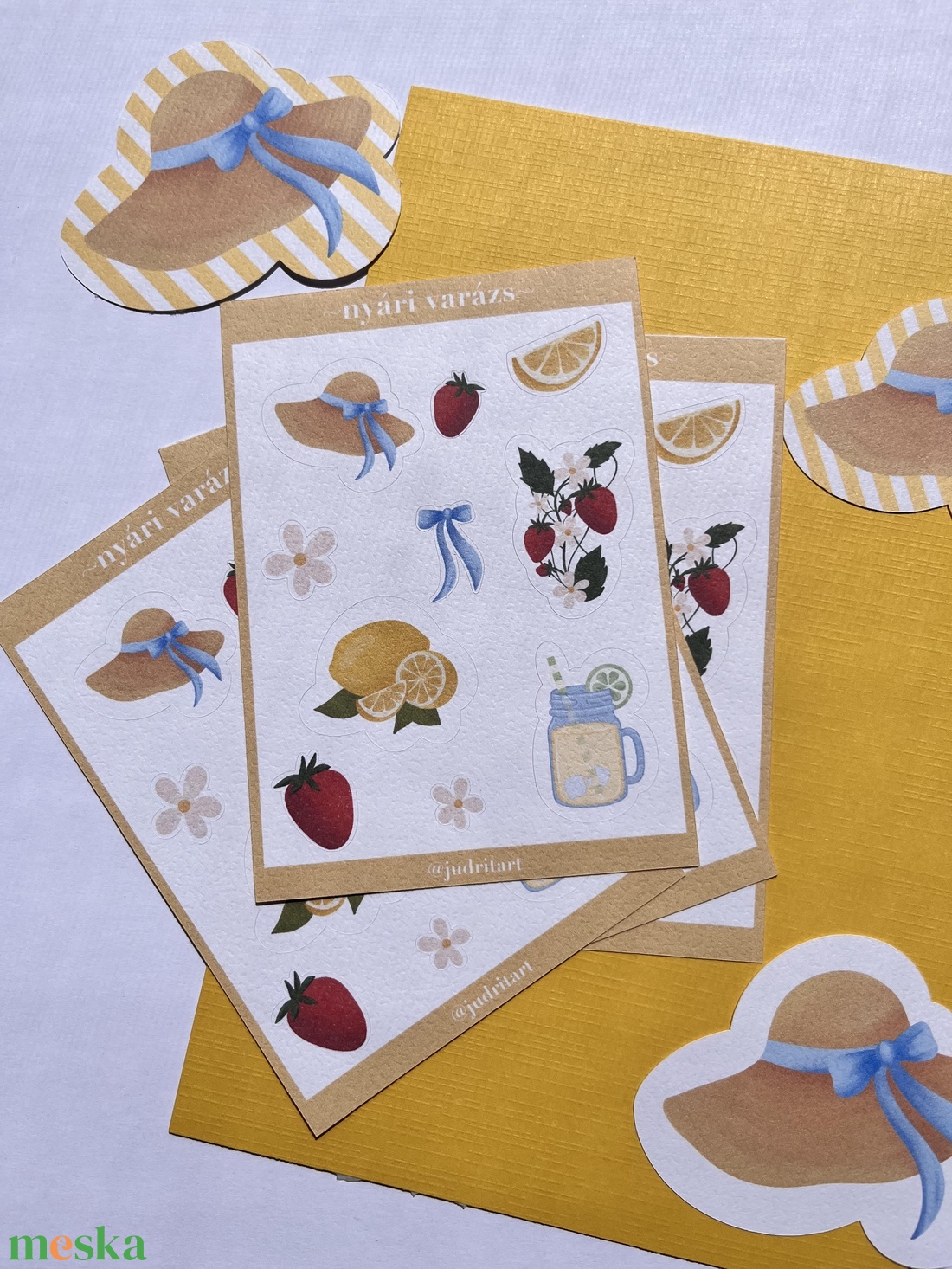 Nyári varázs - papír matricaív - otthon & életmód - papír, írószer - matrica, matrica csomag - Meska.hu