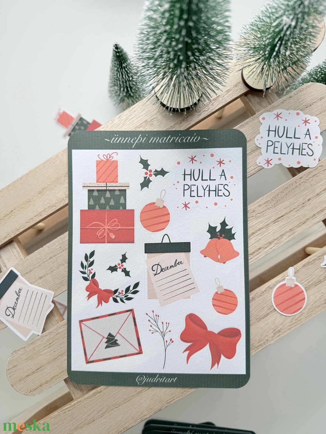 Ünnepi matricaív  - otthon & életmód - papír, írószer - matrica, matrica csomag - Meska.hu