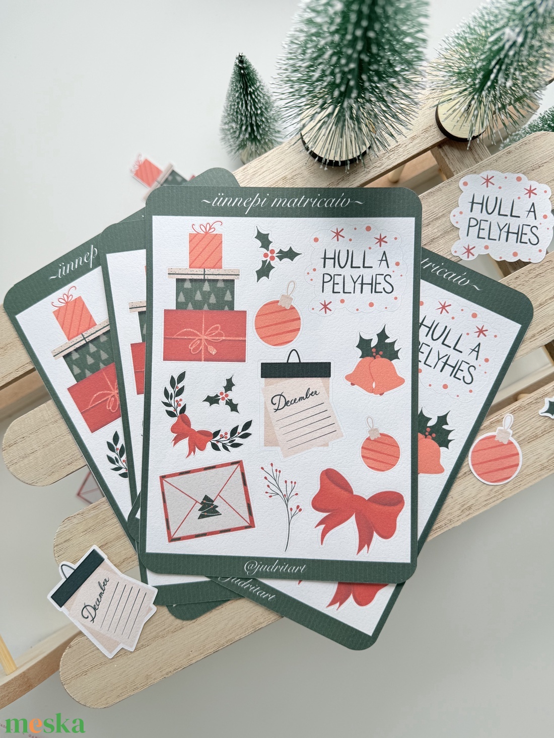 Ünnepi matricaív  - otthon & életmód - papír, írószer - matrica, matrica csomag - Meska.hu