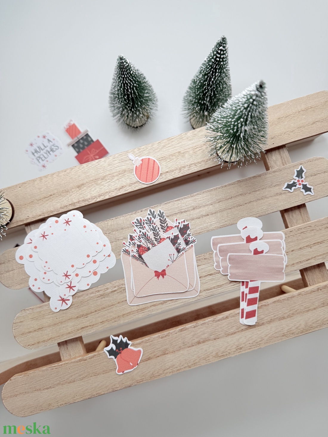 Ajándékcsomagoló matricák - karácsony - karácsonyi ajándékozás - karácsonyi ajándékcsomagolás - Meska.hu