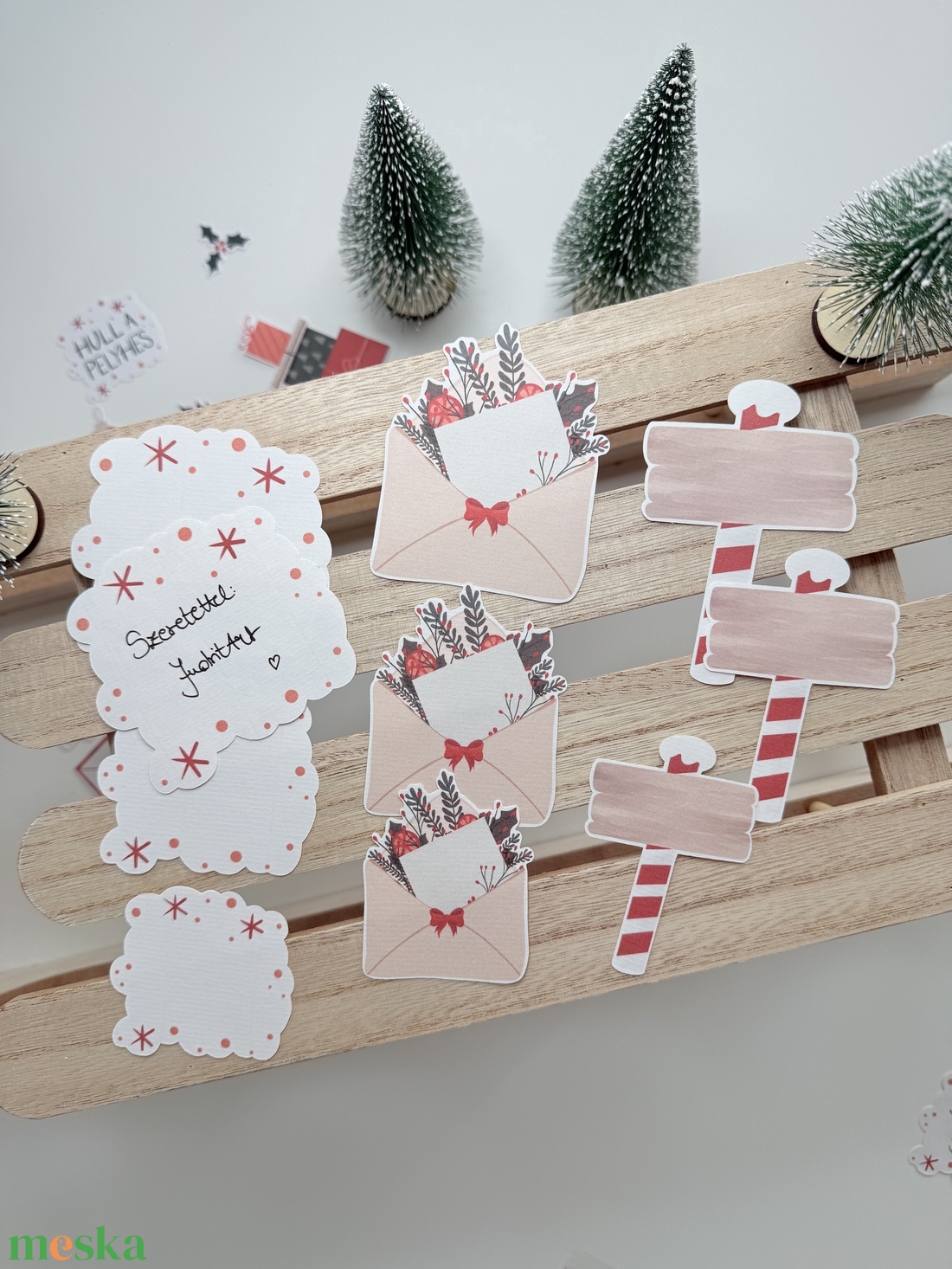 Ajándékcsomagoló matricák - karácsony - karácsonyi ajándékozás - karácsonyi ajándékcsomagolás - Meska.hu