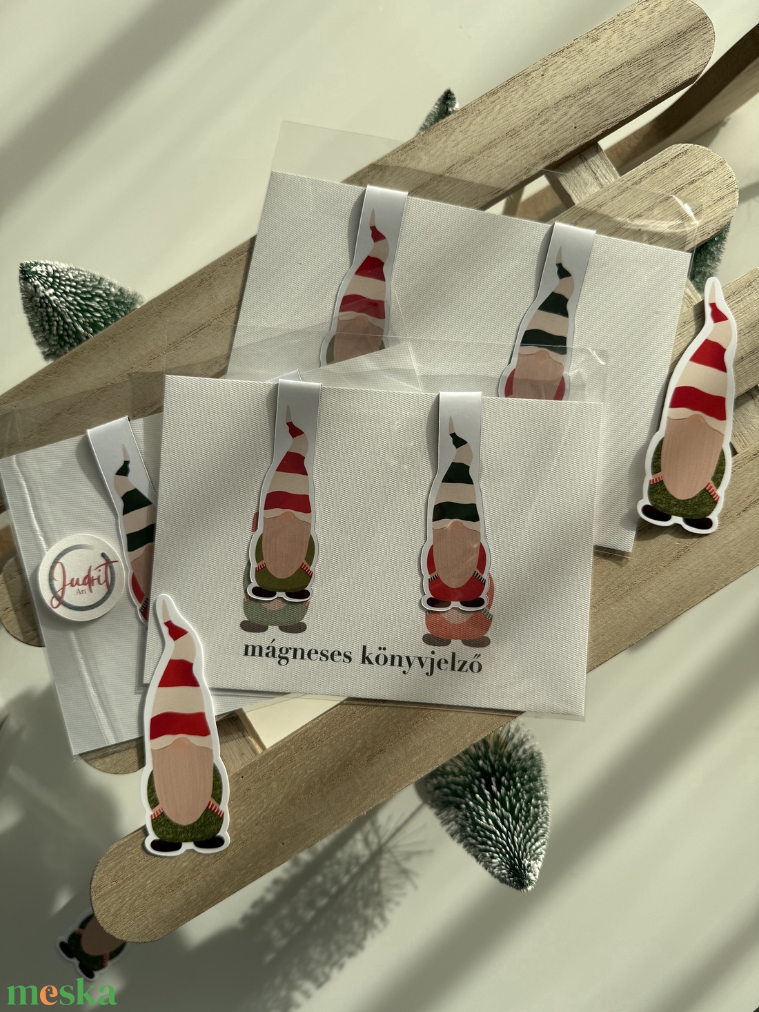 Törpe duo - mágneses könyvjelző  - könyv & zene - könyvjelző - Meska.hu