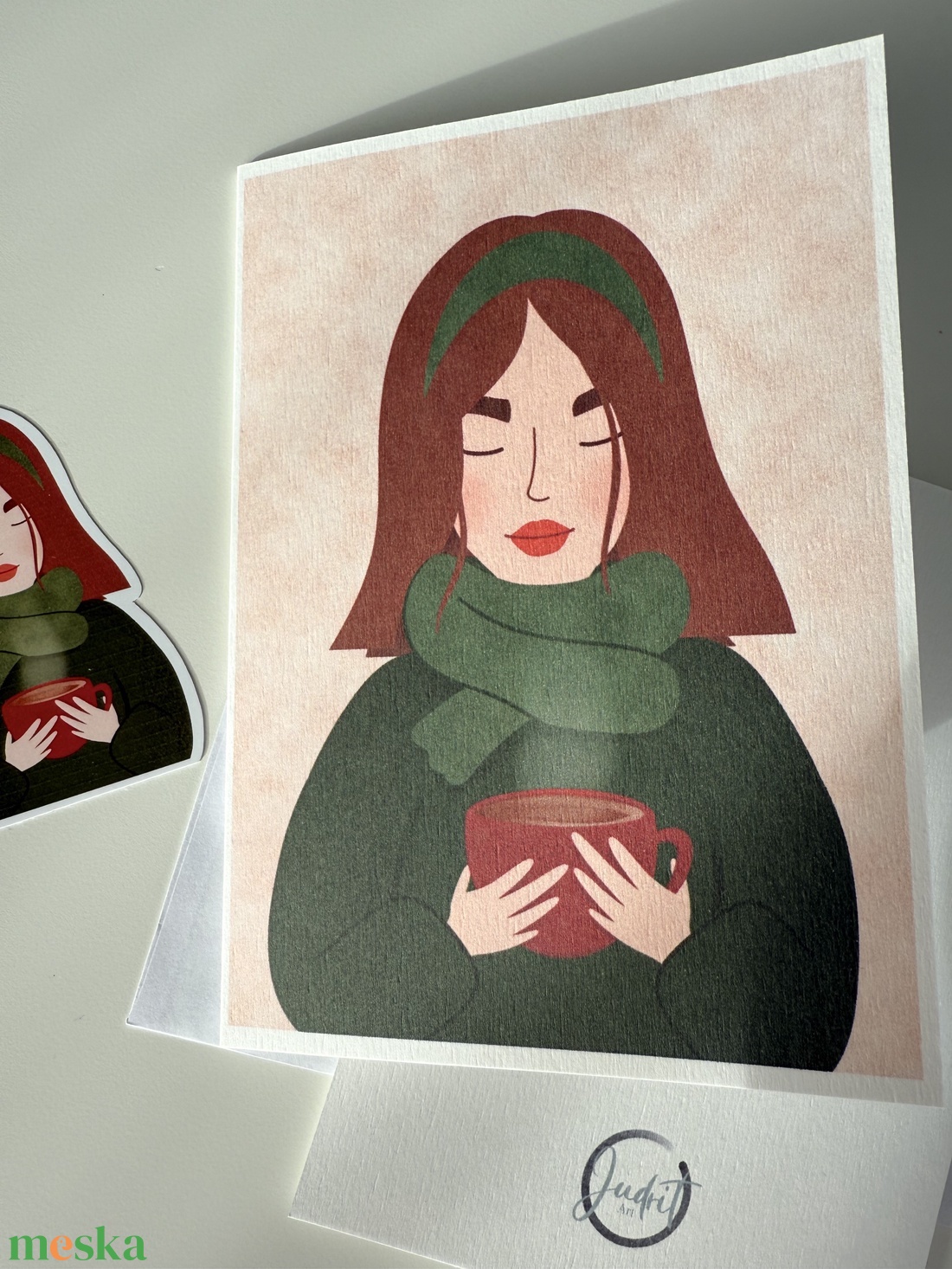 Olívia - képeslap - otthon & életmód - papír, írószer - ajándékozás kellékei - képeslap, üdvözlőlap - Meska.hu