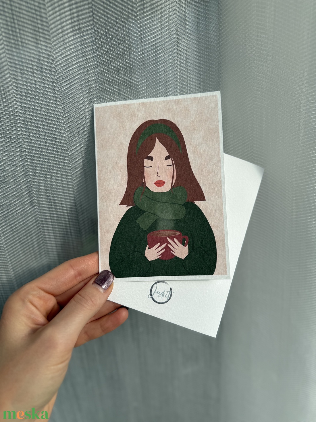 Olívia - képeslap - otthon & életmód - papír, írószer - ajándékozás kellékei - képeslap, üdvözlőlap - Meska.hu