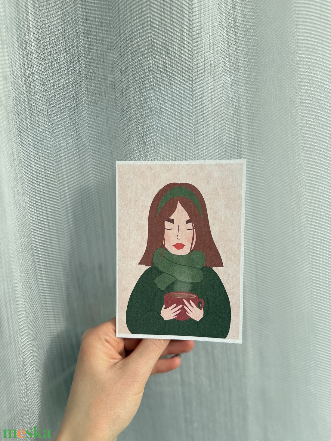 Olívia - képeslap - otthon & életmód - papír, írószer - ajándékozás kellékei - képeslap, üdvözlőlap - Meska.hu