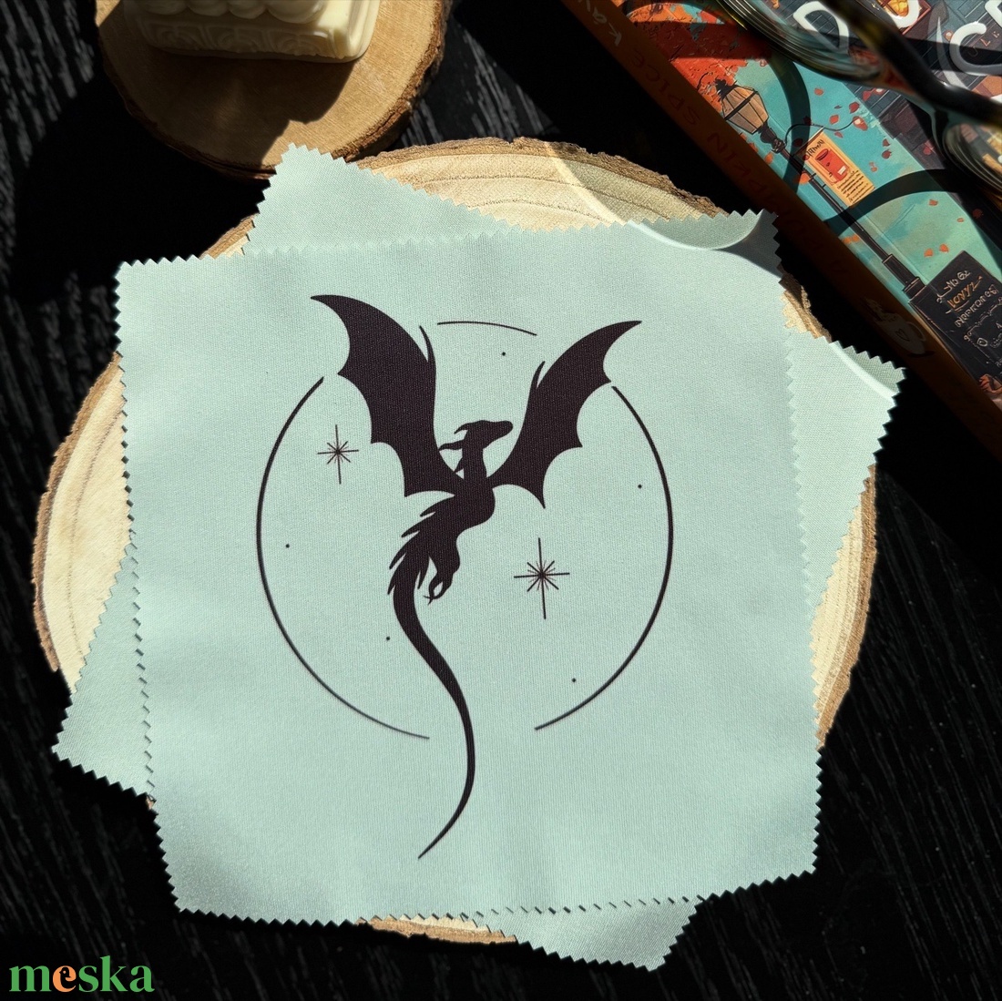 Dragon - szemüvegtörlő kendő - otthon & életmód - konyhafelszerelés, tálalás - konyhai textil - konyharuha & törlőkendő - Meska.hu