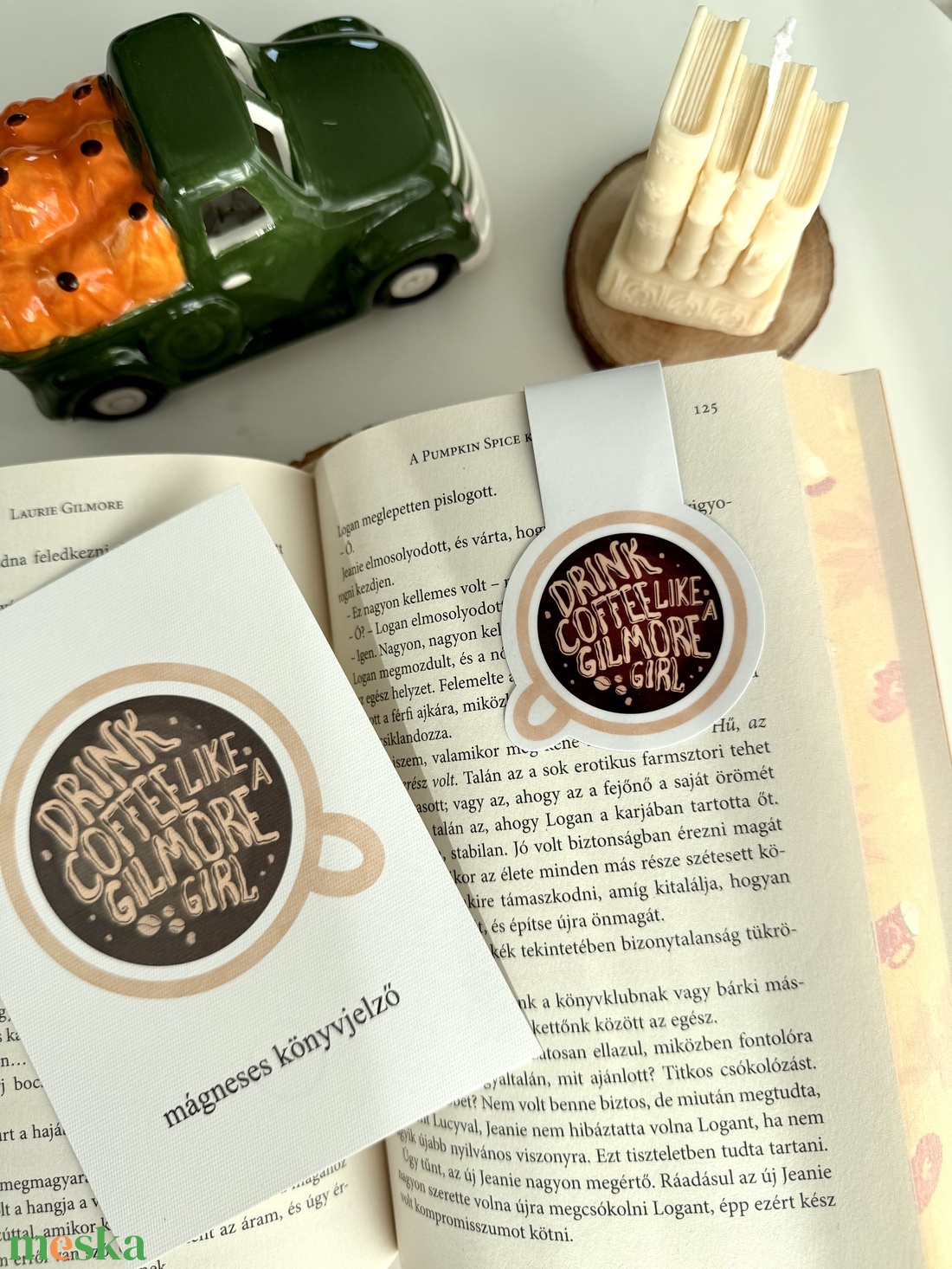 Gilmore girls kávé mágneses könyvjelző  - könyv & zene - könyvjelző - Meska.hu