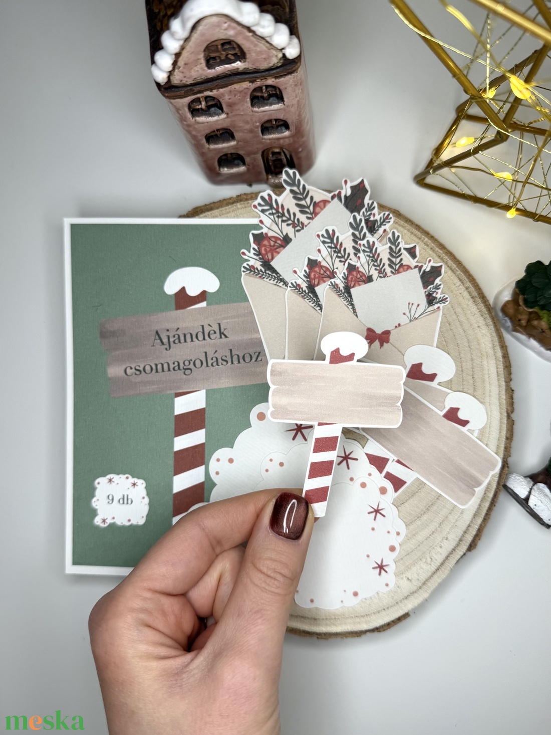 Ajándékcsomagoló matricák - karácsony - karácsonyi ajándékozás - karácsonyi ajándékcsomagolás - Meska.hu